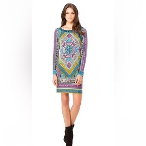 💎 HALE BOB | Silk-Trimmed Geometric Medallion Jersey Dress
